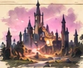 A distant kingdom at dusk, glimpsed