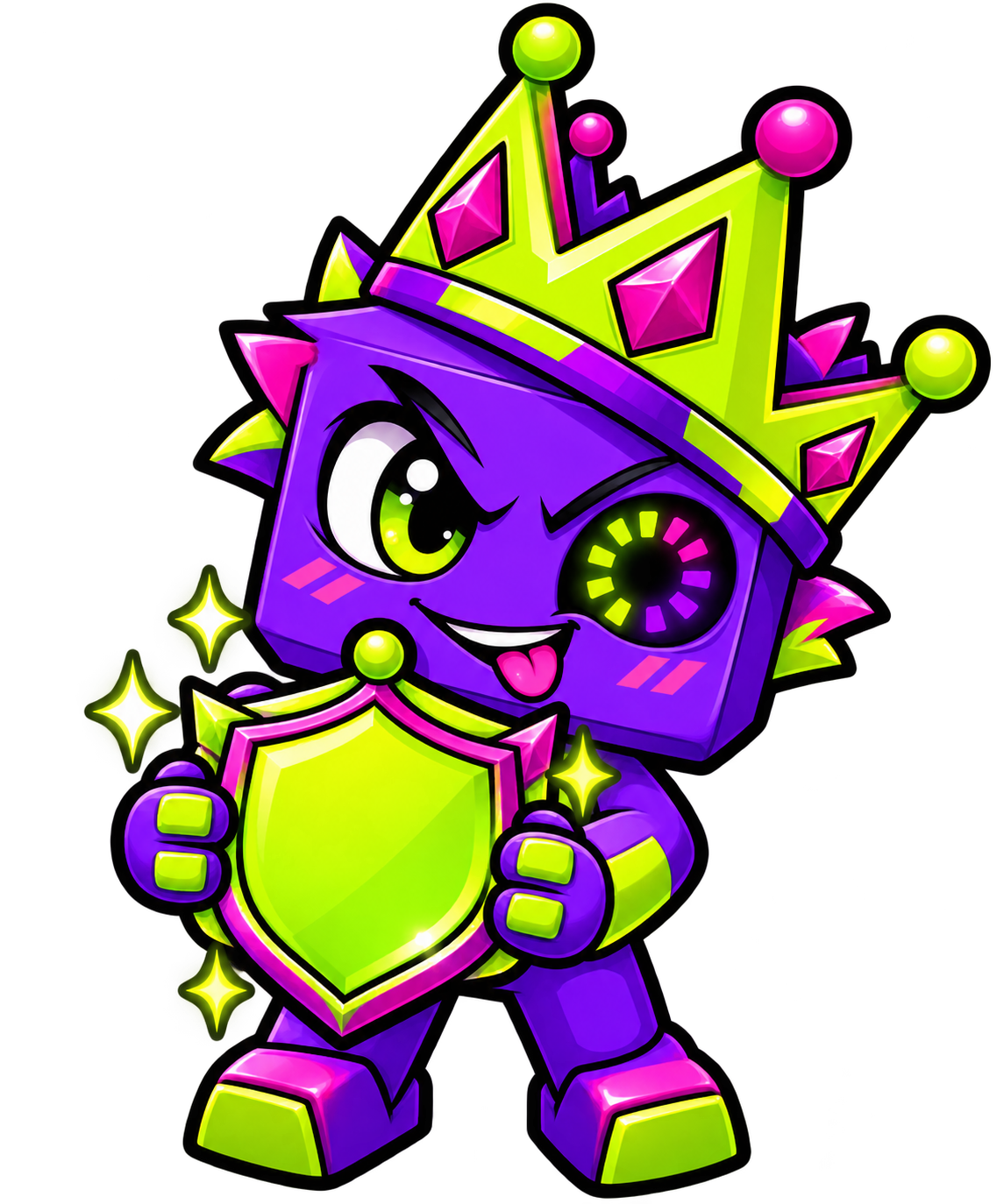 Razz presenting shiny gaming badges